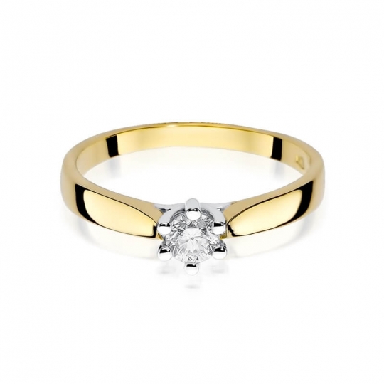 Złoty pierścionek z diamentem EY-222B 0,25ct