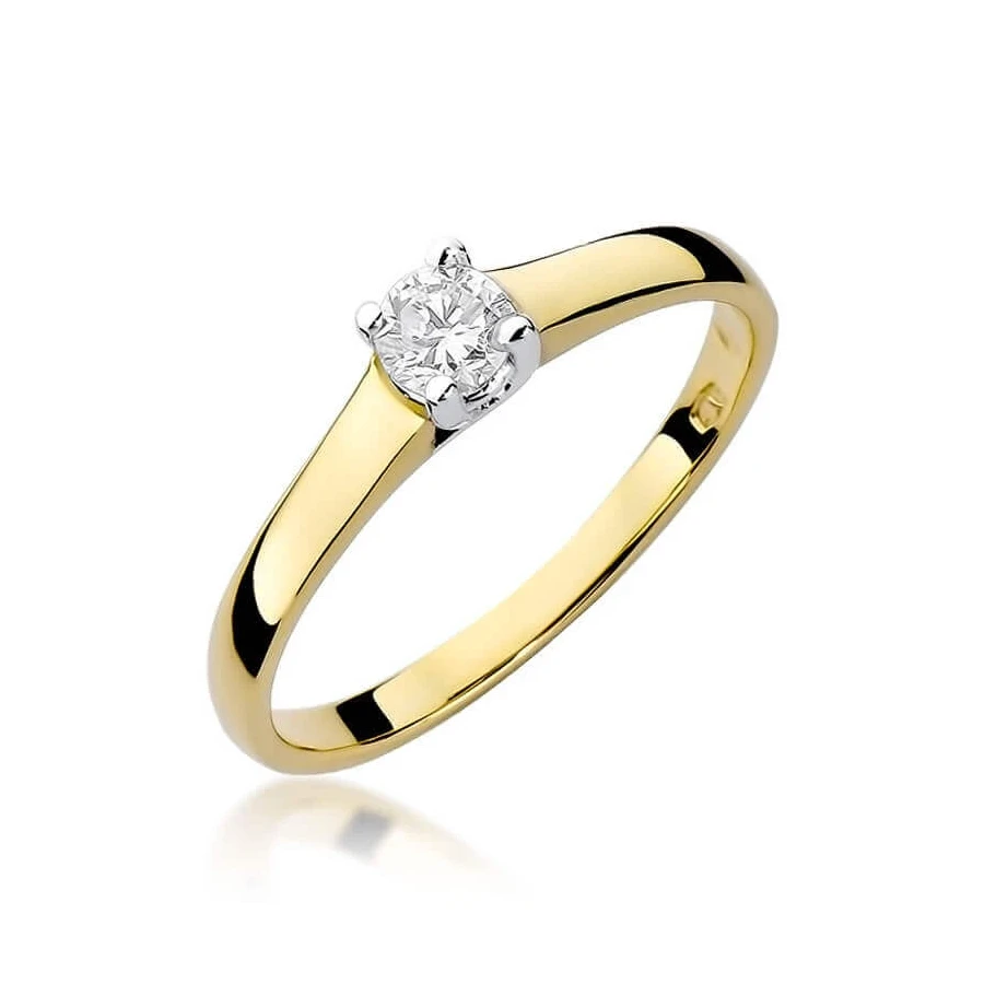 Złoty pierścionek z diamentem EY-239 0,20ct