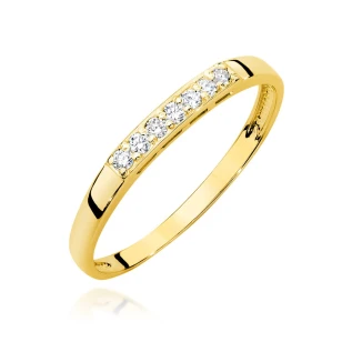 Złoty Pierścionek 585 Z Diamentami 0,10ct z certyfikatem