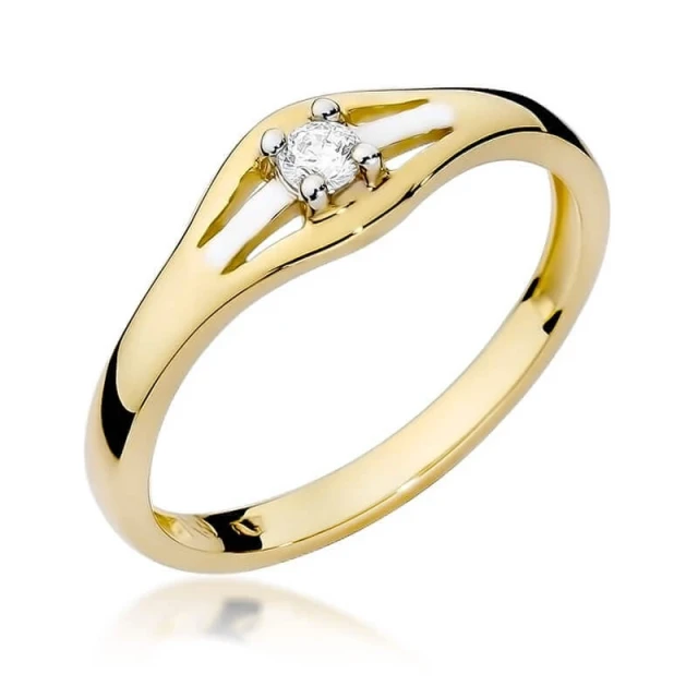 Gold Ring 585 mit Diamant Diamant Diamant 0.10ct