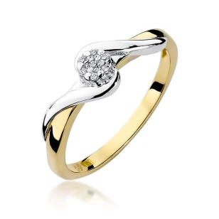 Złoty pierścionek z diamentem EY-22 0,04ct