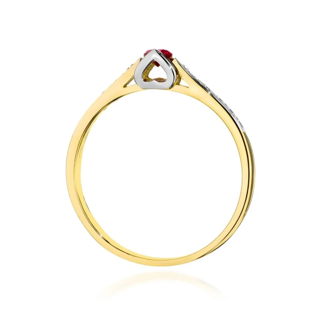 Gold Ring 585 mit Diamant Diamant Diamant 0.10ct