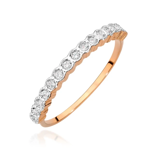Gold Ring 585 mit Diamant Diamant Diamant 0.10ct