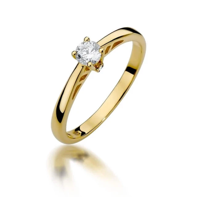 Gold Ring 585 mit Diamant Diamant Diamant 0.24ct