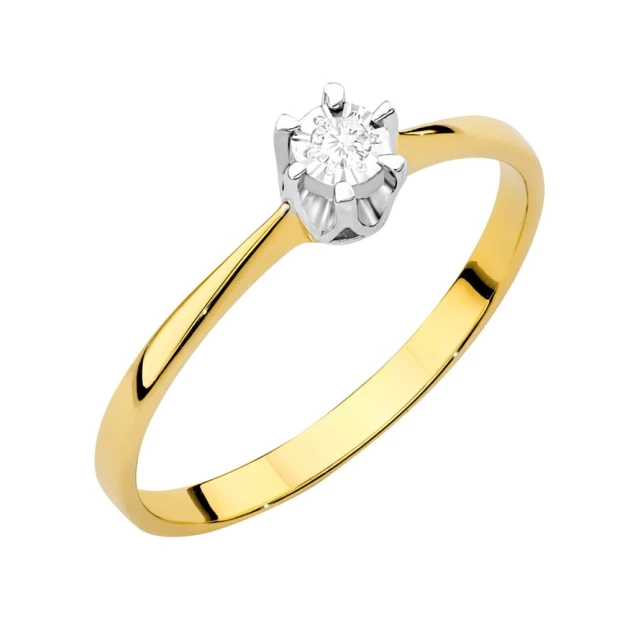 copy of Gold Ring 585 mit Diamant Diamant Diamant 0.10ct