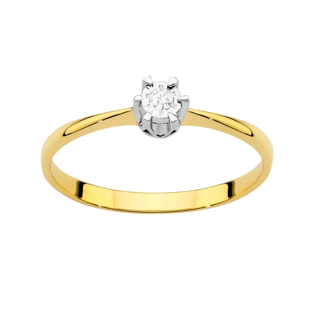 copy of Gold Ring 585 mit Diamant Diamant Diamant 0.10ct