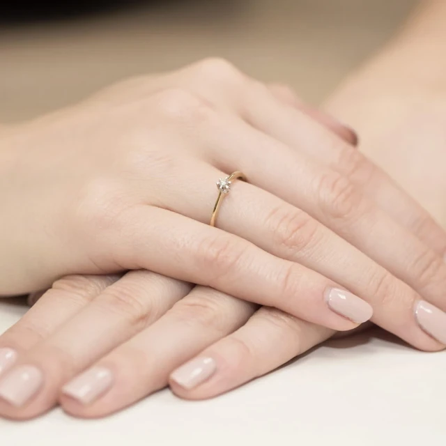 copy of Gold Ring 585 mit Diamant Diamant Diamant 0.10ct