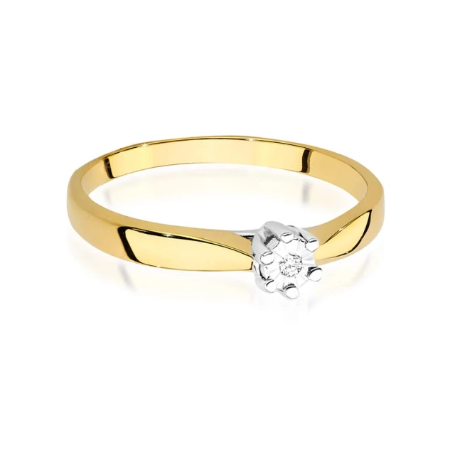 Gold Ring 585 mit Diamant Diamant Diamant 0.10ct
