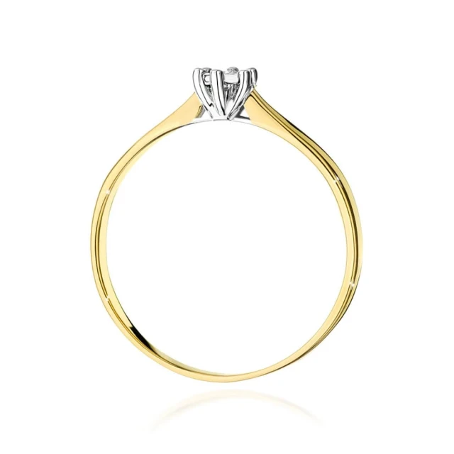 Gold Ring 585 mit Diamant Diamant Diamant 0.10ct