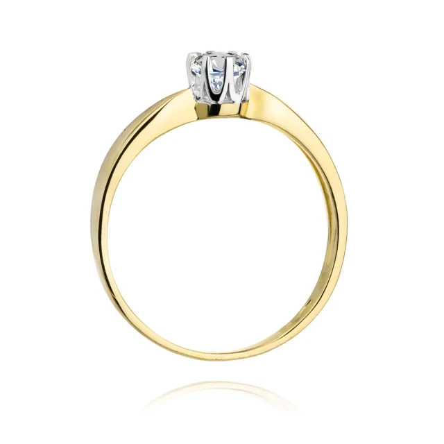 Złoty pierścionek z diamentem 0,50ct