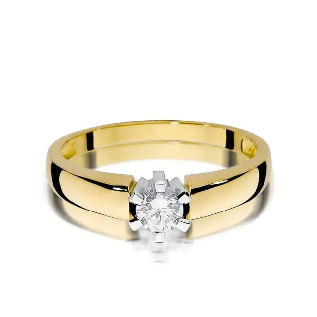 Gold Ring 585 mit Diamant Diamant Diamant 0.23ct