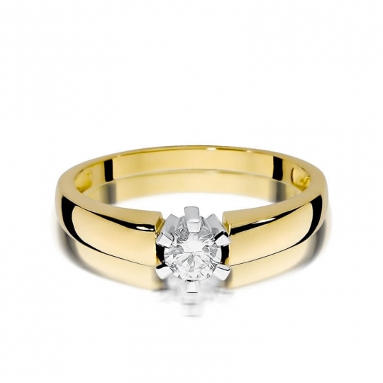 Złoty pierścionek z diamentem EY-405 0,23ct