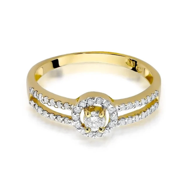 Gold Ring 585 mit Diamant Diamant Diamant 0.31ct