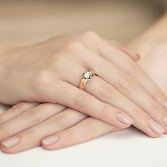 copy of Gold Ring 585 mit Diamant Diamant Diamant 0.10ct