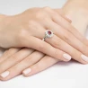 Pierścionek z rubinem białe złoto 0,60ct