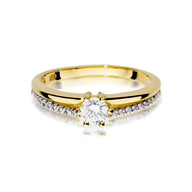 copy of Gold Ring 585 mit Diamant Diamant Diamant 0.10ct