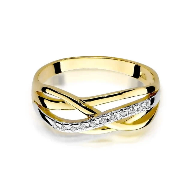 Gold Ring 585 mit Diamant Diamant Diamant 0.10ct