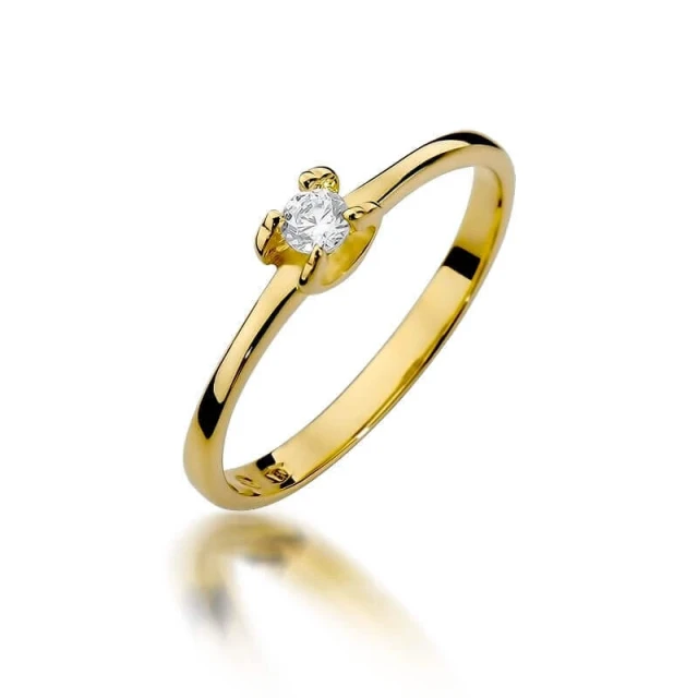 Gold Ring 585 mit Diamant Diamant Diamant 0.09ct