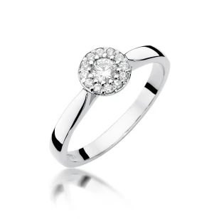 Złoty pierścionek z diamentami 0,22ct