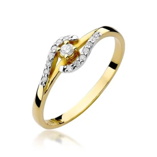 Złoty pierścionek z diamentem EY-237 0,11ct