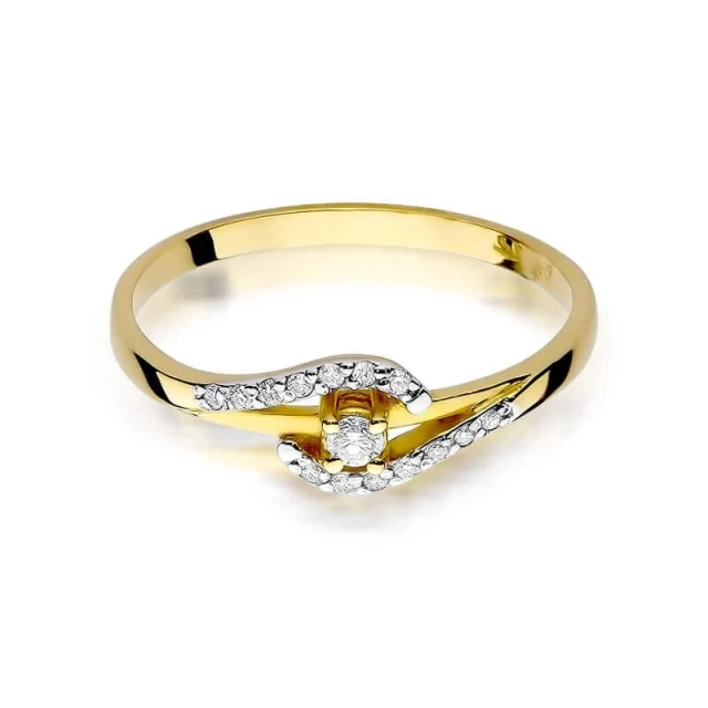 Gold Ring 585 mit Diamant Diamant 0.11ct