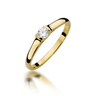 Złoty pierścionek z diamentem EY-369 0,15ct