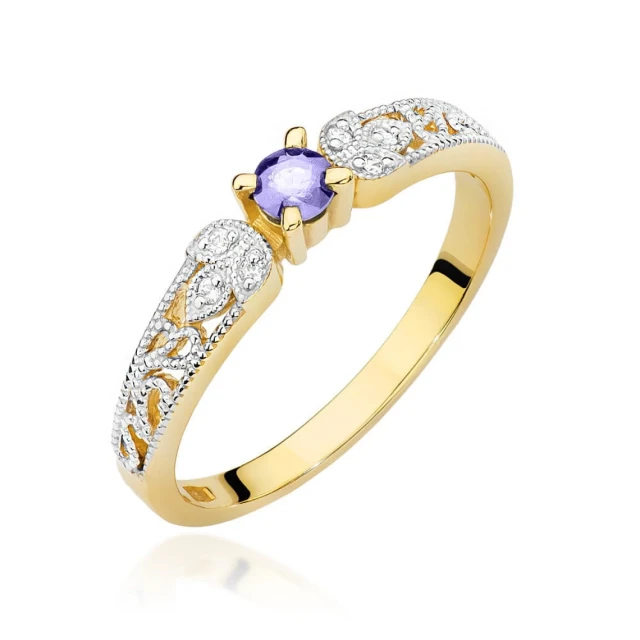 copy of Gold Ring 585 mit Diamant Diamant Diamant 0.10ct