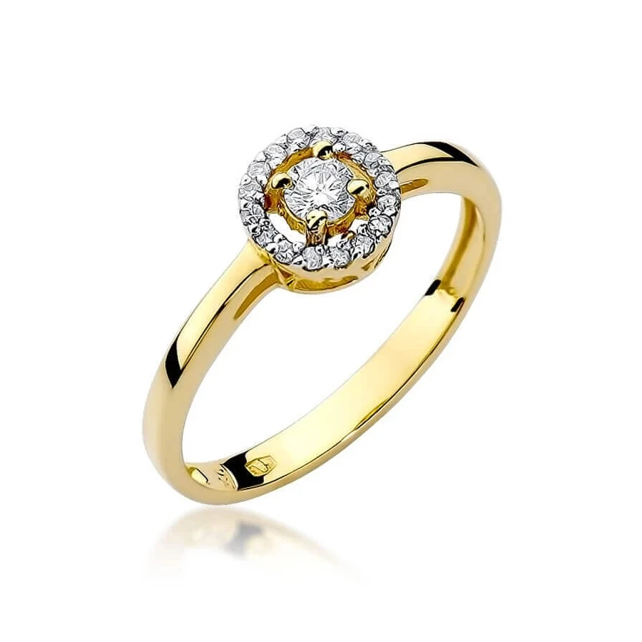 Złoty pierścionek z diamentem EY-238 0,20ct