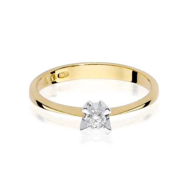 Gold Ring 585 mit Diamant Diamant Diamant 0.12ct