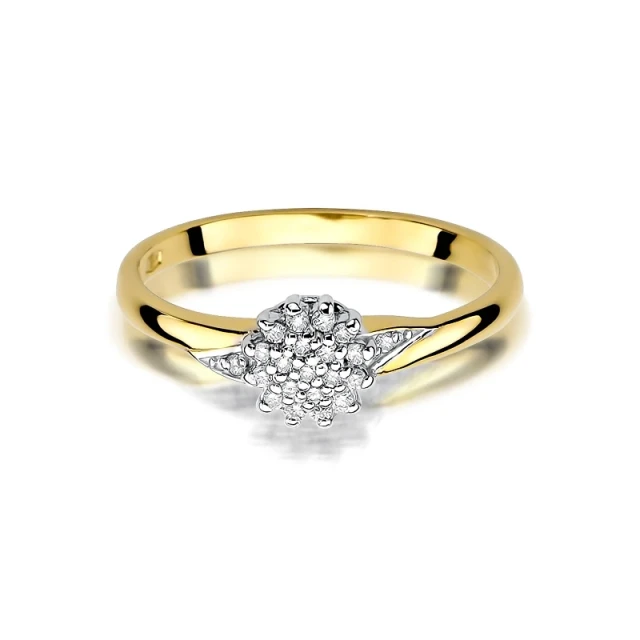 copy of Gold Ring 585 mit Diamant Diamant Diamant 0.10ct