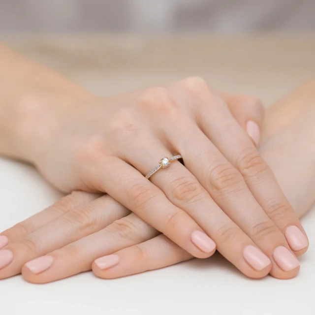 copy of Gold Ring 585 mit Diamant Diamant Diamant 0.10ct