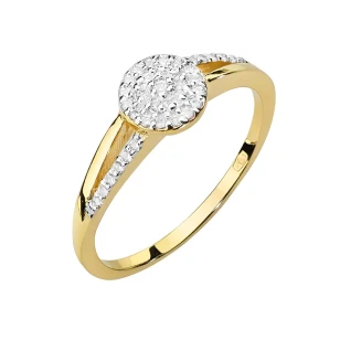 Złoty Pierścionek 585 Brylant 0,18ct Certyfikat