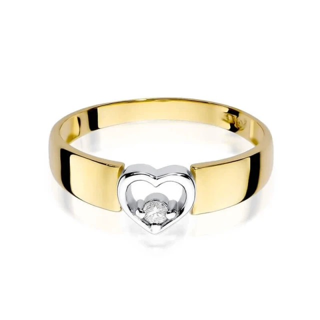 Gold Ring 585 mit Diamant Diamant Diamant 0.04ct