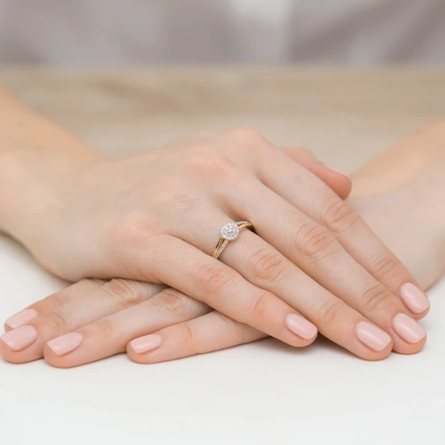 copy of Gold Ring 585 mit Diamant Diamant Diamant 0.10ct