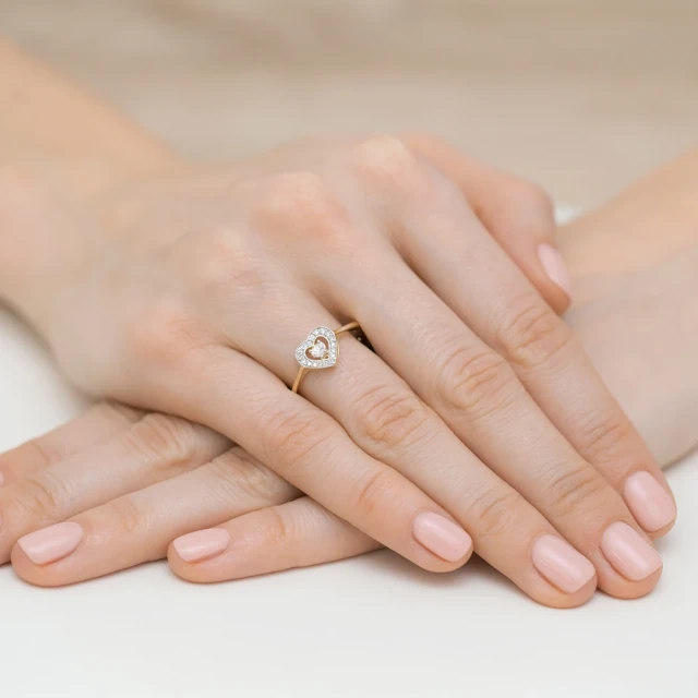 copy of Gold Ring 585 mit Diamant Diamant Diamant 0.10ct