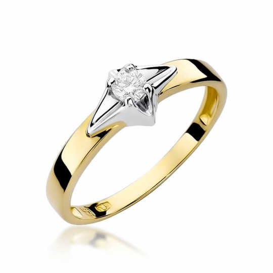 Złoty pierścionek z diamentem EY-30 0,10ct
