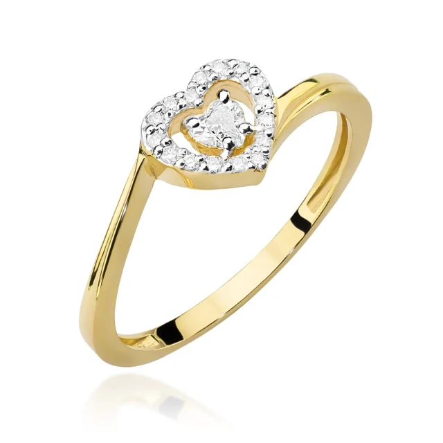 copy of Gold Ring 585 mit Diamant Diamant Diamant 0.10ct