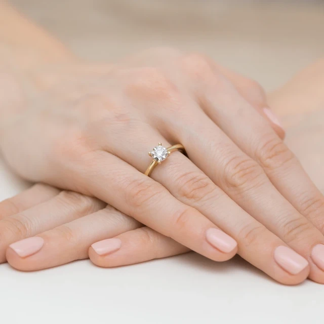copy of Gold Ring 585 mit Diamant Diamant Diamant 0.10ct