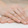 Pierścionek diament złoty 0,20ct certyfikat