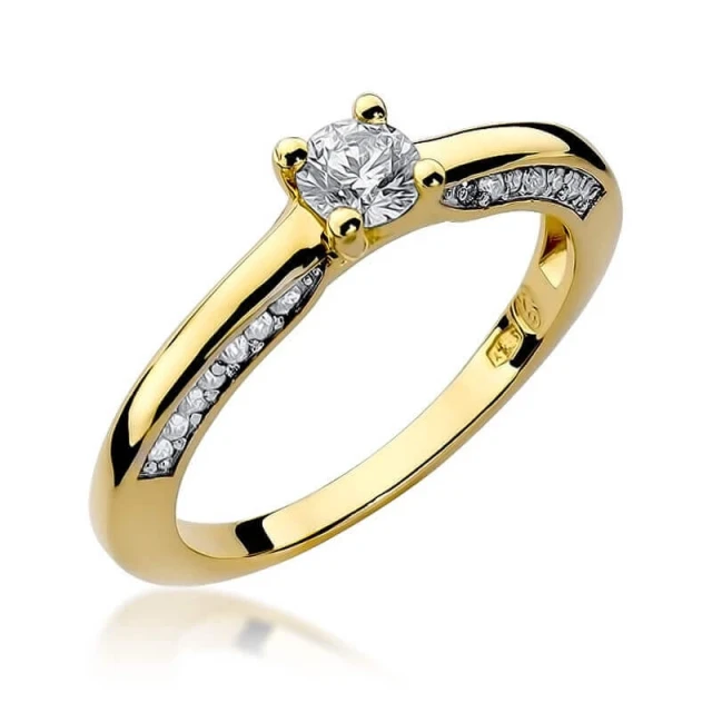 Gold Ring 585 mit Diamant Diamant Diamant 0.44ct