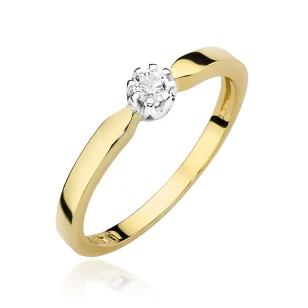 Pierścionek zaręczynowy z diamentem 0,10ct