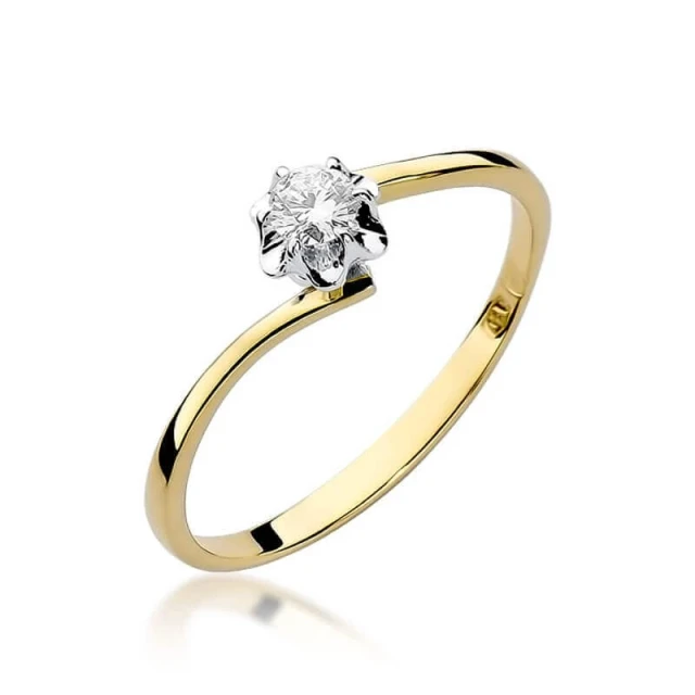 Gold Ring 585 mit Diamant Diamant Diamant 0.08ct