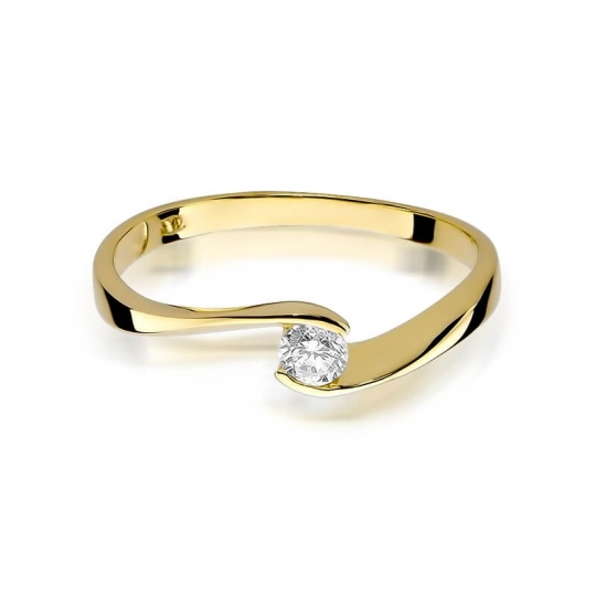 Złoty pierścionek z diamentem EY-160 0,13ct
