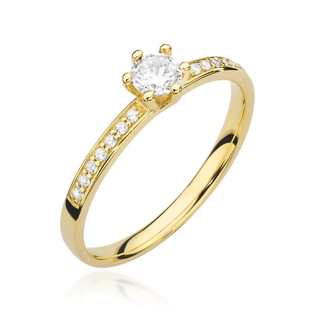 copy of Gold Ring 585 mit Diamant Diamant Diamant 0.10ct