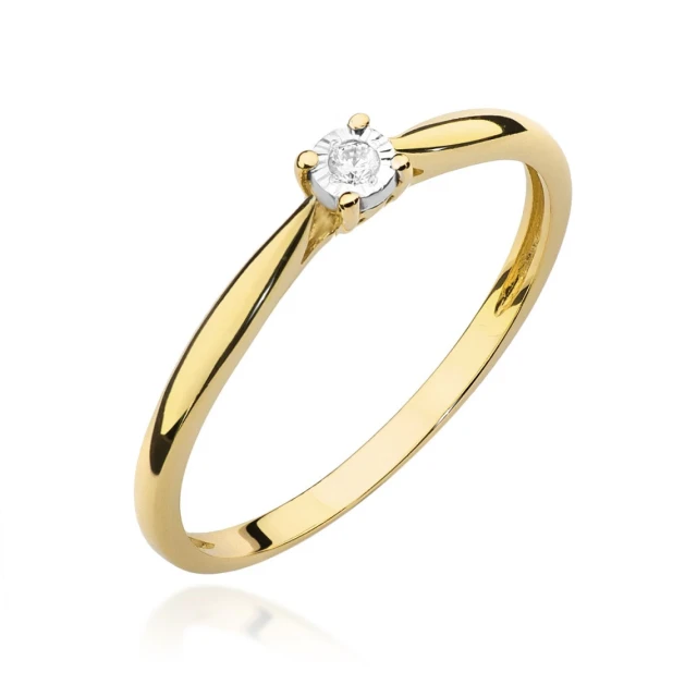 copy of Gold Ring 585 mit Diamant Diamant Diamant 0.10ct