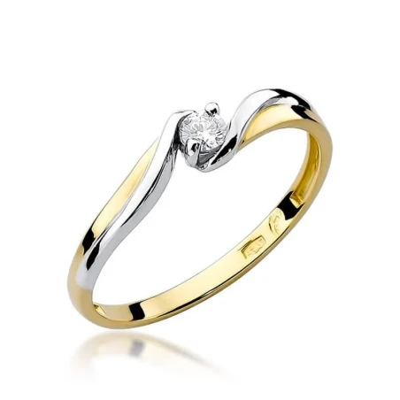 Złoty pierścionek z diamentem EY-211 0,08ct