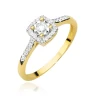 Złoty Pierścionek 585 Brylant Diamenty 0,21ct Certyfikat