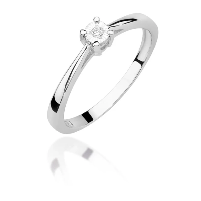 Gold Ring 585 mit Diamant Diamant Diamant 0.10ct