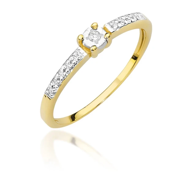 copy of Gold Ring 585 mit Diamant Diamant Diamant 0.10ct