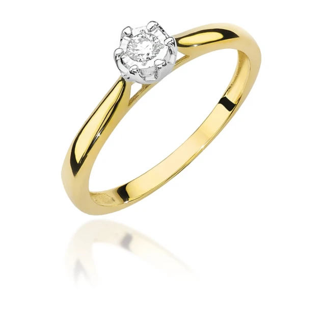 copy of Gold Ring 585 mit Diamant Diamant Diamant 0.10ct